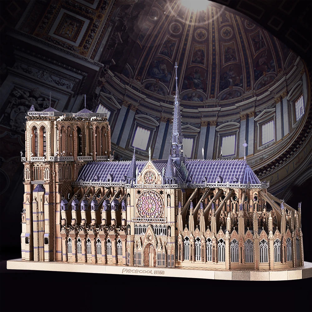 Kit de rompecabezas de metal 3D de Notre Dame