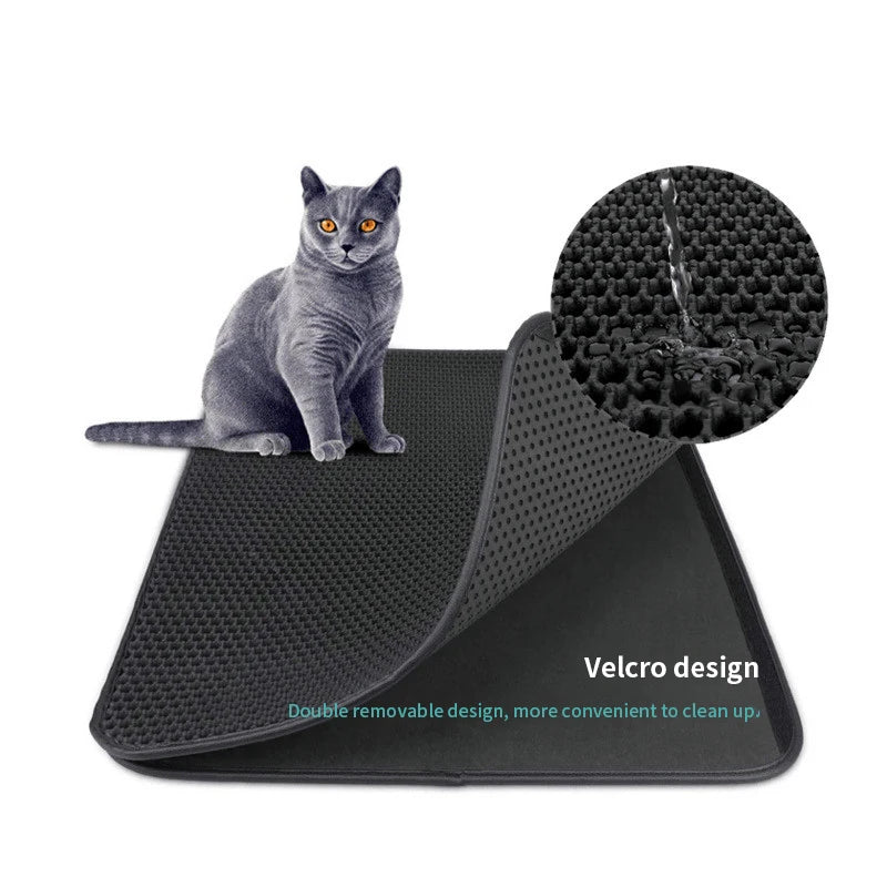 EVA Shield Cat Litter Mat β Dual-Layer, Washable & Anti-Slip Pet Pad