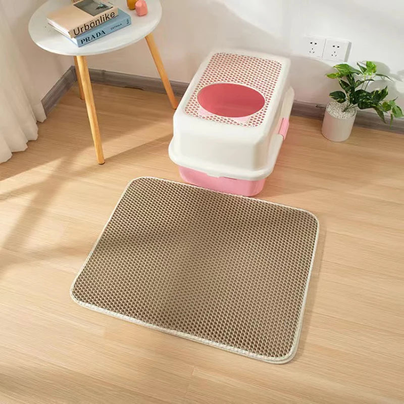 EVA Shield Cat Litter Mat β Dual-Layer, Washable & Anti-Slip Pet Pad