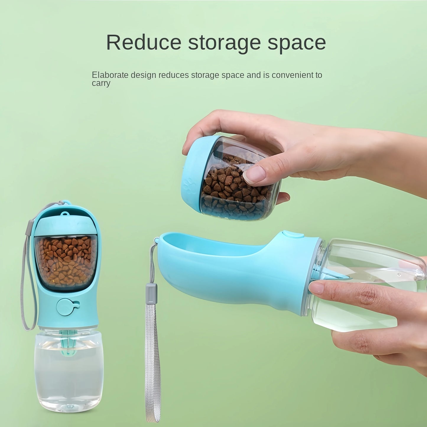 AquaPaws™ 2-in-1 bottiglia d'acqua da viaggio e distributore di cibo