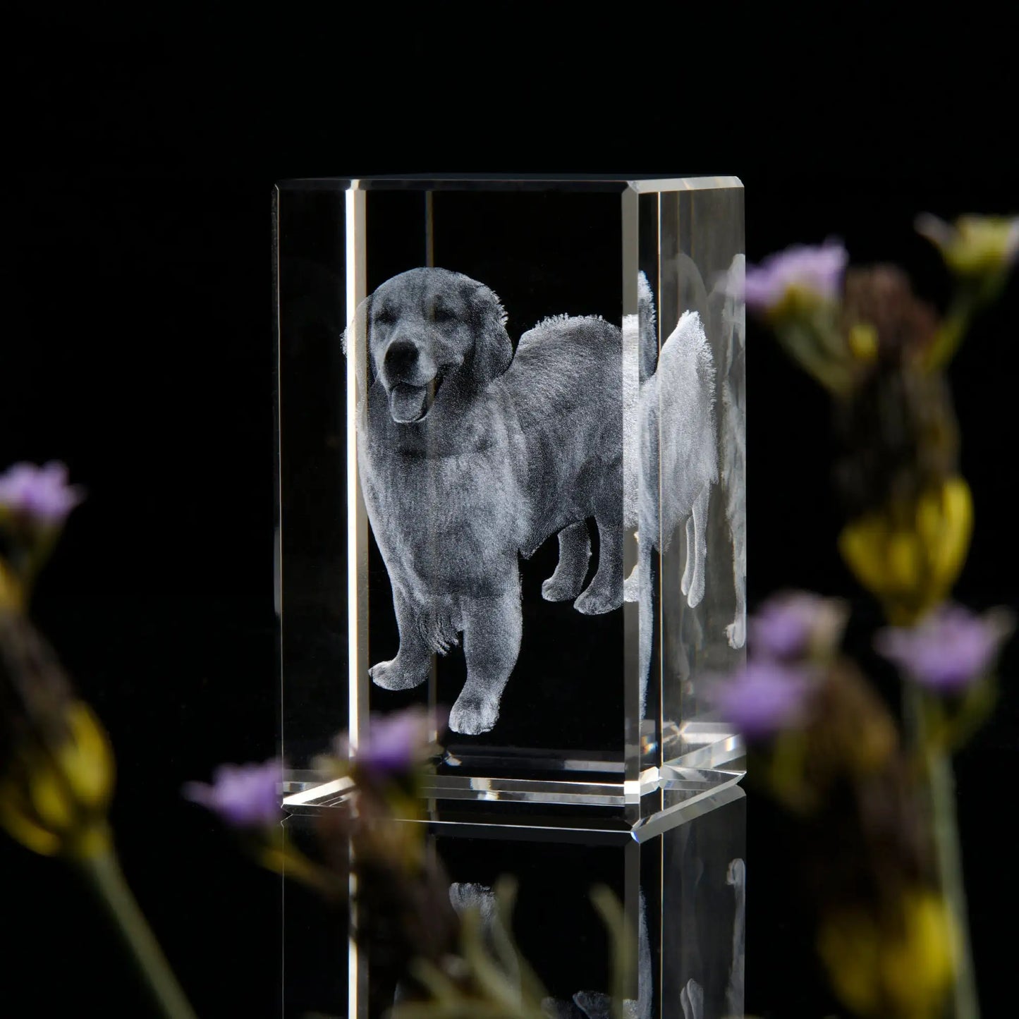 Custom Crystal Cube Memorial Keepsake