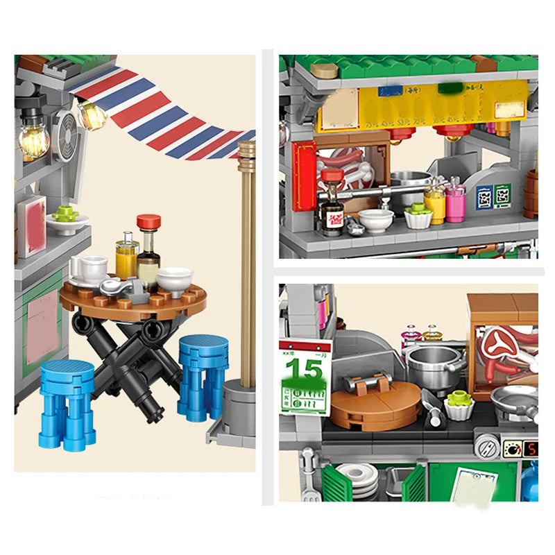 Kit in miniatura per bancarella di frutti di mare