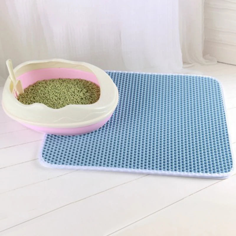 EVA Shield Cat Litter Mat β Dual-Layer, Washable & Anti-Slip Pet Pad