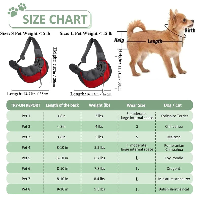 Bolso bandolera para mascotas