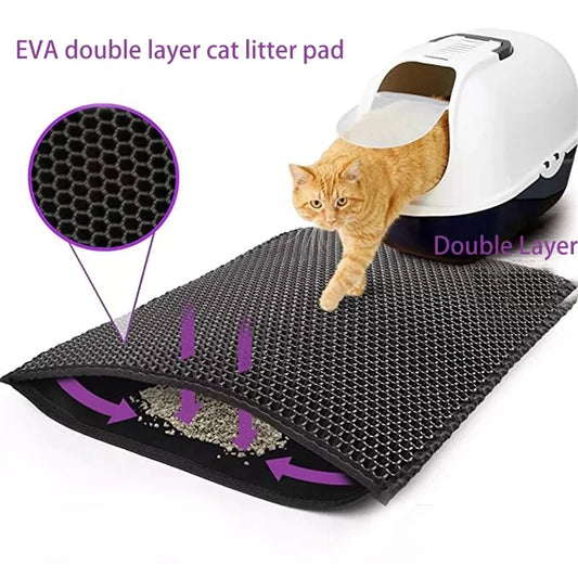 EVA Shield Cat Litter Mat – Dual-Layer, Washable & Anti-Slip Pet Pad
