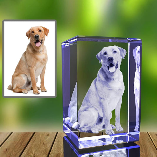 Custom Crystal Cube Memorial Keepsake
