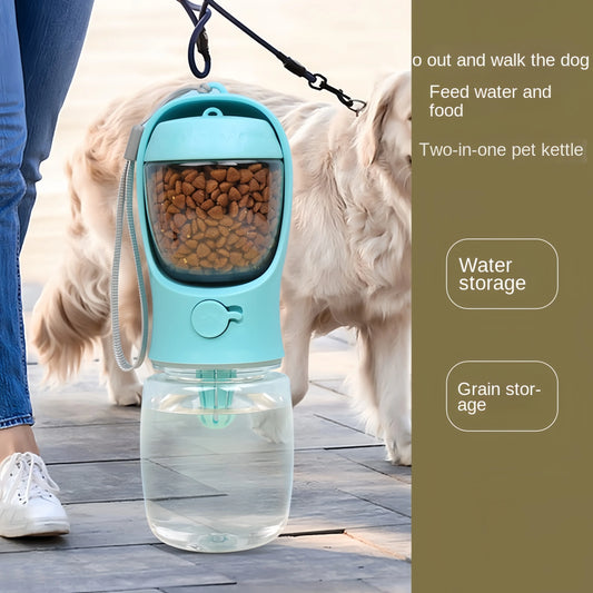 AquaPaws™ 2-in-1 Travel Water Bottle & Food Dispenser