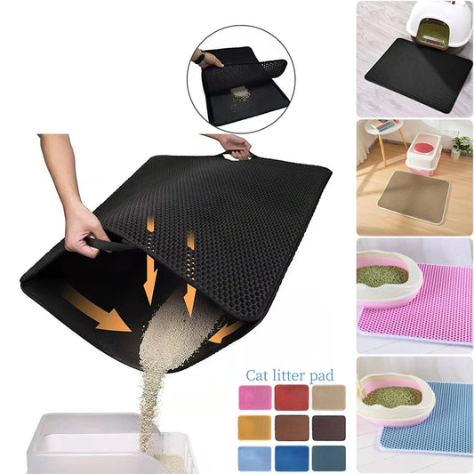 EVA Shield Cat Litter Mat – Dual-Layer, Washable & Anti-Slip Pet Pad